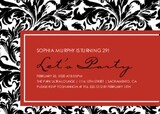 Party Invitations - Damask Design