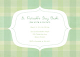 St. Patrick's Day - Green Plaid Invitation