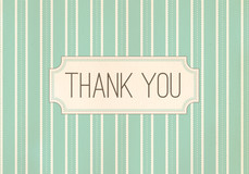 Thank You Cards - Minty Pinstripe