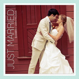 Wedding Announcements - Just Married Stripes