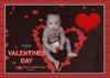 Valentine's Stripe - Holiday Flat Card