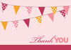Modern Pennants Pink Thank You