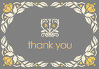 Vintage Modern Floral Thank You
