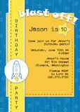 Birthday Party Invitations - Birthday Blast Off