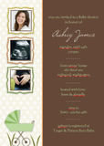 Girls Baby Shower Invitations - Classic Green Pram
