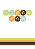 Baby Shower Thank You - Mod Spheres n' Stripes Thank You
