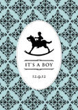 Photo Birth Announcements - Vintage Rocking Horse