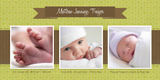 Photo Birth Announcements - Green Linen