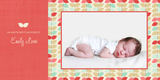 Photo Birth Announcements - Sherbet Leaf Strands