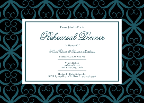 Teal Scallop Motif