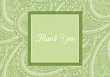 Baby Shower Thank You - Green Paisley