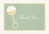 Baby Shower Thank You - Patterned Rattle