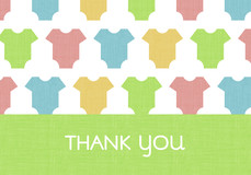 Baby Shower Thank You - Onesie Pattern