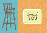 Baby Shower Thank You - Vintage High Chair
