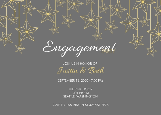 Engagement Party Invitations - Starry Night by Mixbook